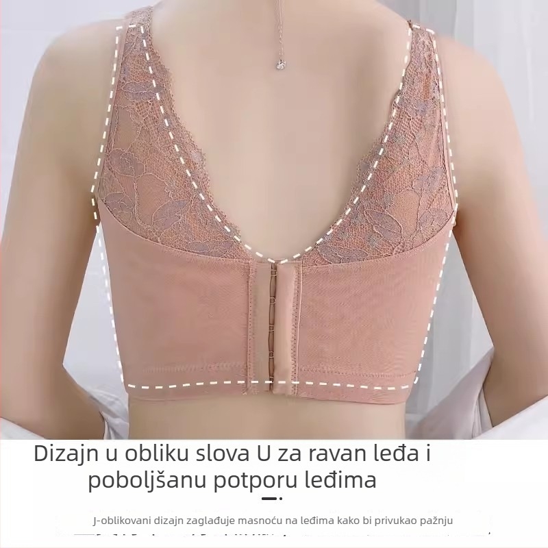 Prilagodljivi oblikujući grudnjak za male grudi, s podiznim učinkom, gornom podrškom, protiv opuštanja, s mekanim čeličnim obručima