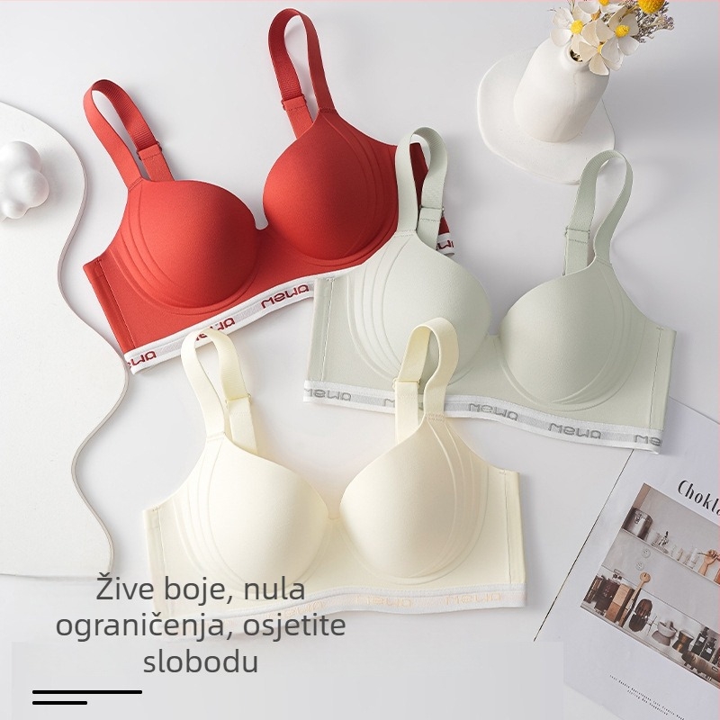 Ženski najlonski grudnjak s 3/4 košaricom, tanko oblikovana košarica, fiksne naramenice, stražnje kopčanje s četiri reda kukica