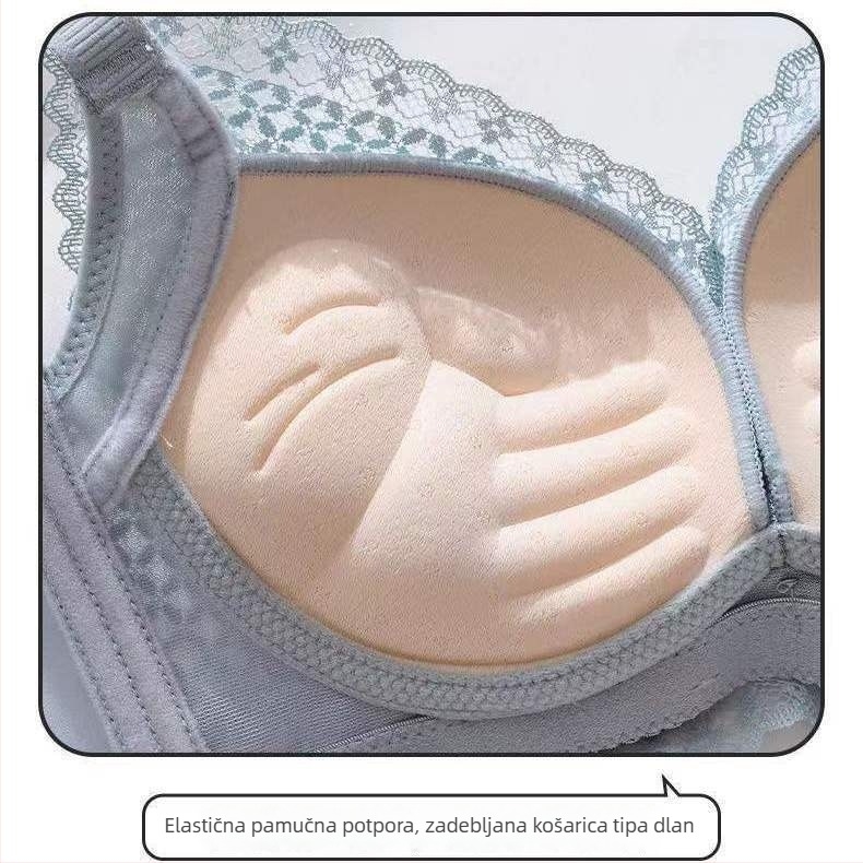Bežični grudnjak za male grudi, konturiranje, bočna podrška, prilagodljiv, deblji, protiv opuštanja