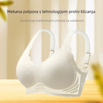 Crveni grudnjak za žene s velikim dojkama, 3/4 šalice, oblikovanje i podizanje, bočna podrška, protiv opuštanja, tanak najlon, udoban