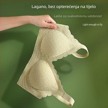 Crveni grudnjak za žene s velikim dojkama, 3/4 šalice, oblikovanje i podizanje, bočna podrška, protiv opuštanja, tanak najlon, udoban