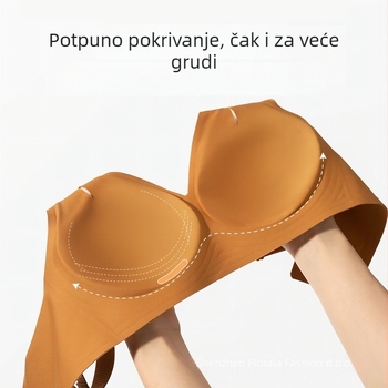 Bešivna grudnjica s punim košaricama, široke naramenice, podrška protiv opuštanja, gel trake za udobnost, bez žice
