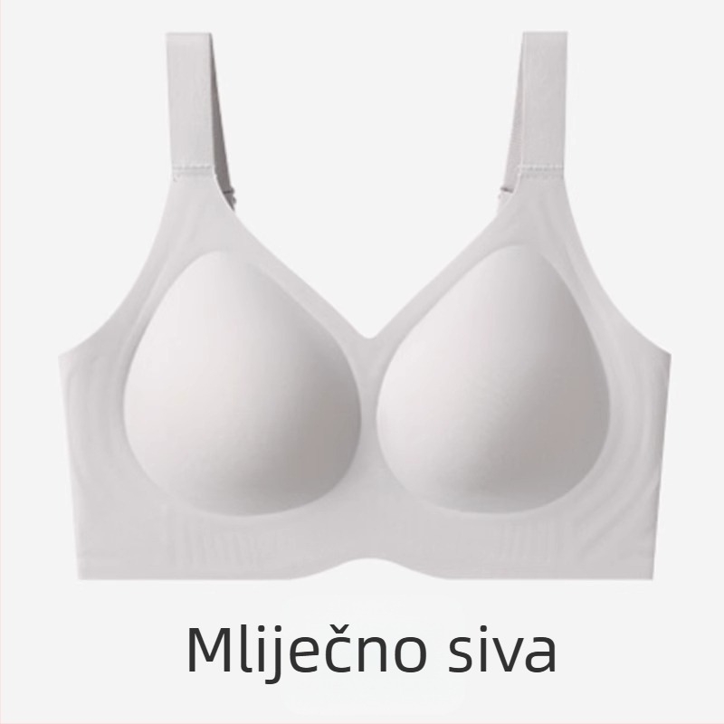 Ljetni bešavni grudnjak za veće veličine, push-up, protiv opuštanja, bočna podrška, tanke oblikovane košarice