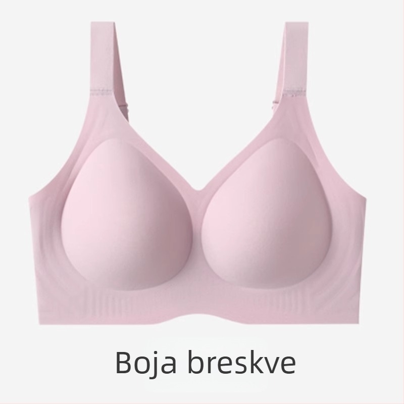 Ljetni bešavni grudnjak za veće veličine, push-up, protiv opuštanja, bočna podrška, tanke oblikovane košarice
