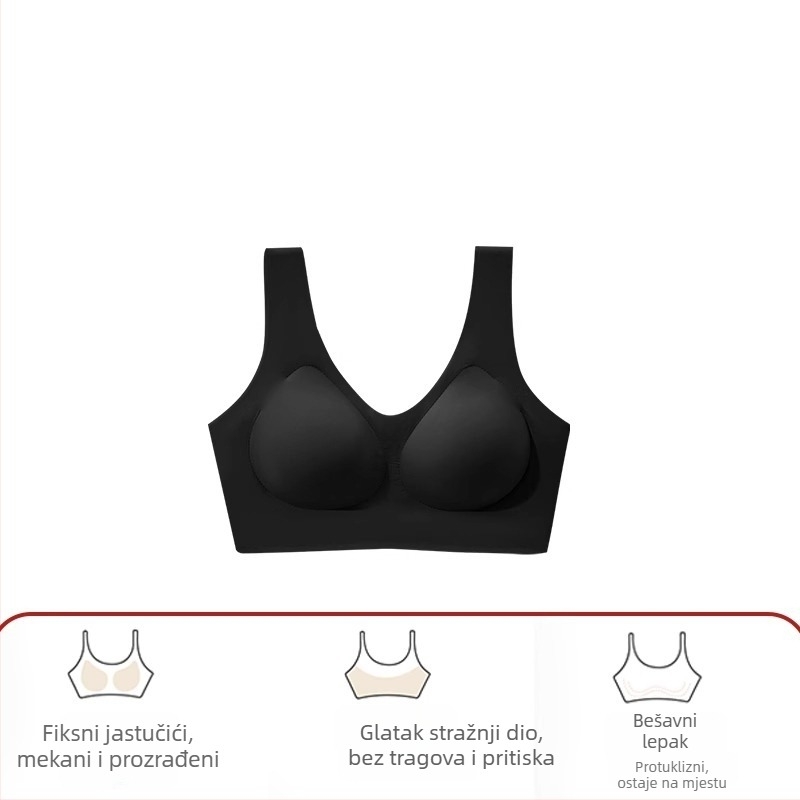 Bešavni bežični grudnjak bez naramenica, s push-up učinkom, s integriranim košaricama