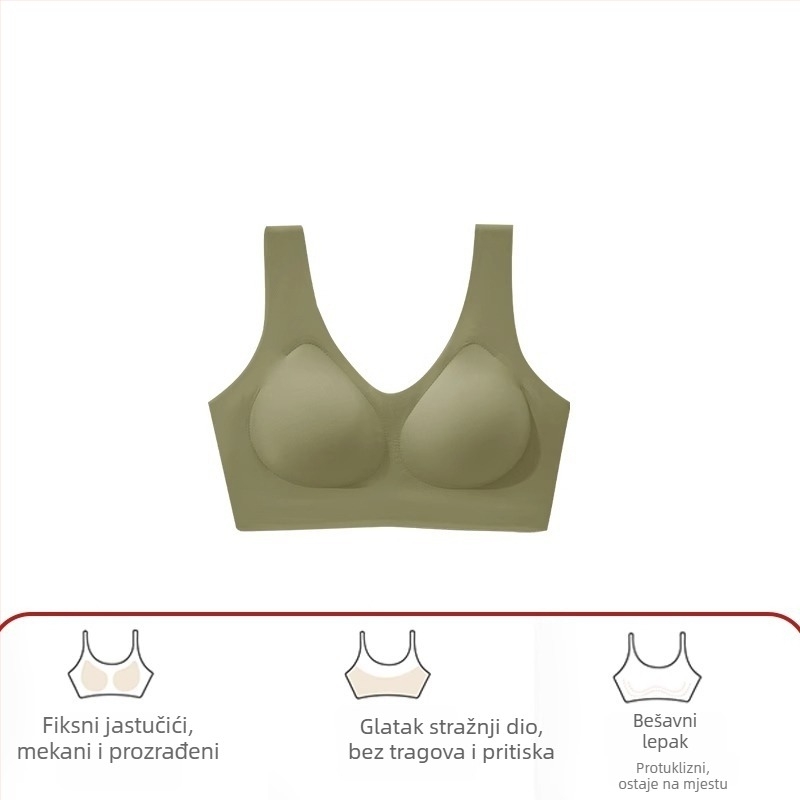 Bešavni bežični grudnjak bez naramenica, s push-up učinkom, s integriranim košaricama