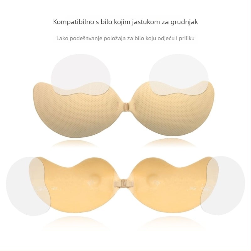 Silikonska pločica za grudi, mango oblik, ultratanka, nevidljiva
