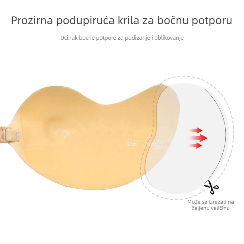Silikonska pločica za grudi, mango oblik, ultratanka, nevidljiva