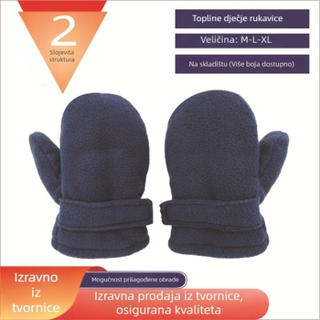 Dječje mitene rukavice od polar flisa, podstavljene, tople, otporne na vjetar, regulirajuće, za jesen-zimu