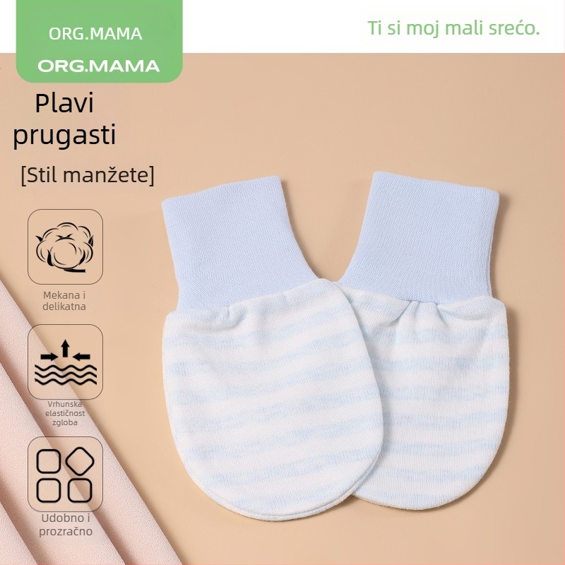 Pamukaste bebine rukavice za zaštitu lica od ogrebotina, unisex, za novorođenčad, zimu, proljeće i jesen