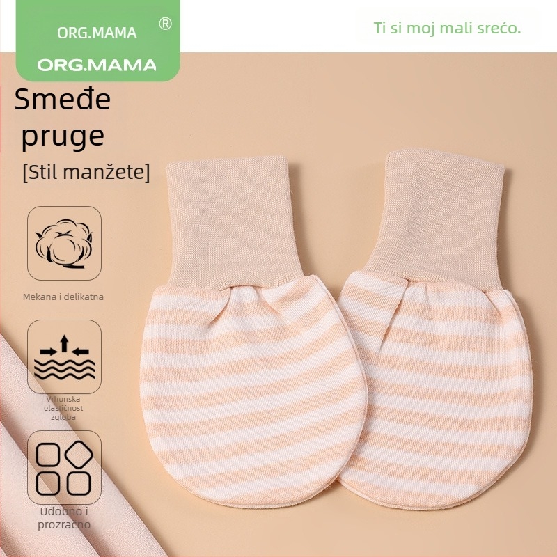 Pamukaste bebine rukavice za zaštitu lica od ogrebotina, unisex, za novorođenčad, zimu, proljeće i jesen