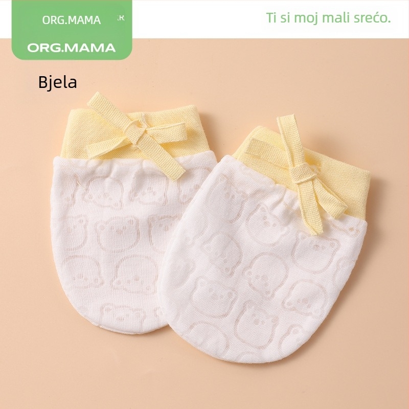 Pamukaste bebine rukavice za zaštitu lica od ogrebotina, unisex, za novorođenčad, zimu, proljeće i jesen