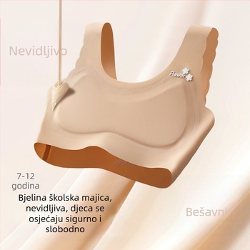 Dječji grudnjak od Ice Silk bezšivene, s fiksnim košaricama, prozračan, bez zatvarača, Stage 1, 9–13 godina
