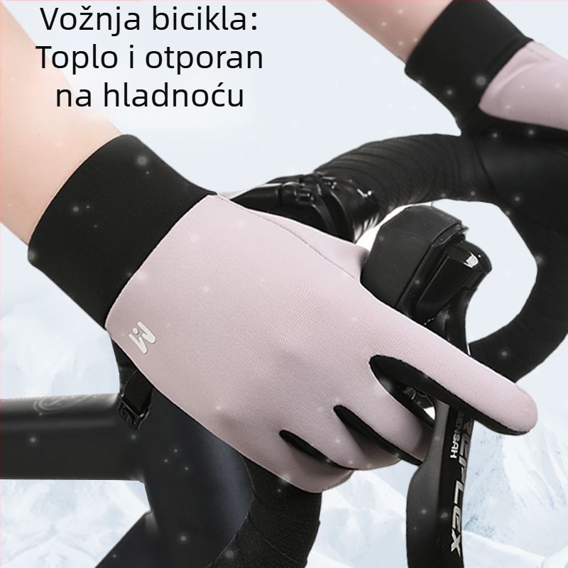 Dječje rukavice za biciklizam: tople tkanine, vodootporne, protuklizne, kompatibilne s dodirnim zaslonom, za uzrast 4–14 godina