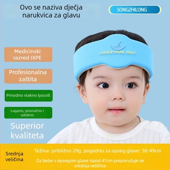 Kaciga za zaštitu glave za bebe i malu djecu, prozračna Tencel tkanina, sve sezone, zaštita, uzrast 6–12 mjeseci i 1–2 godine