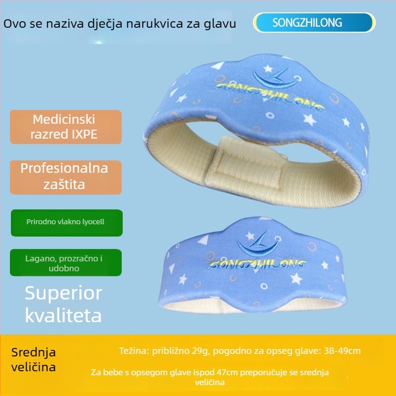Kaciga za zaštitu glave za bebe i malu djecu, prozračna Tencel tkanina, sve sezone, zaštita, uzrast 6–12 mjeseci i 1–2 godine