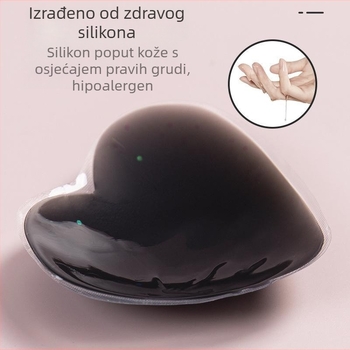 Silikonske naljepnice za bradavice u obliku srca, tanke, jednofarebne, sexy grudne pločice