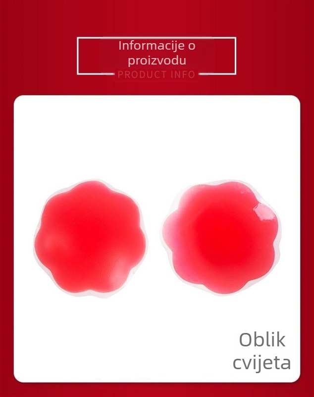 Silikonske naljepnice za bradavice u obliku srca, tanke, jednofarebne, sexy grudne pločice