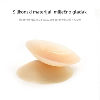 Silikonska samoljepljiva pločica za grudi, jednofarbna, tanka, nevidljiva, bez tragova, kružnog oblika, sjajna