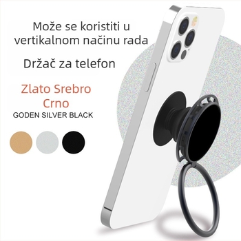 Držač za telefon s prstenastim držačem i mehanizamom zračnog jastuka, teleskopski sklopivi stolni stalak za uspravni zaslon, cinkova legura