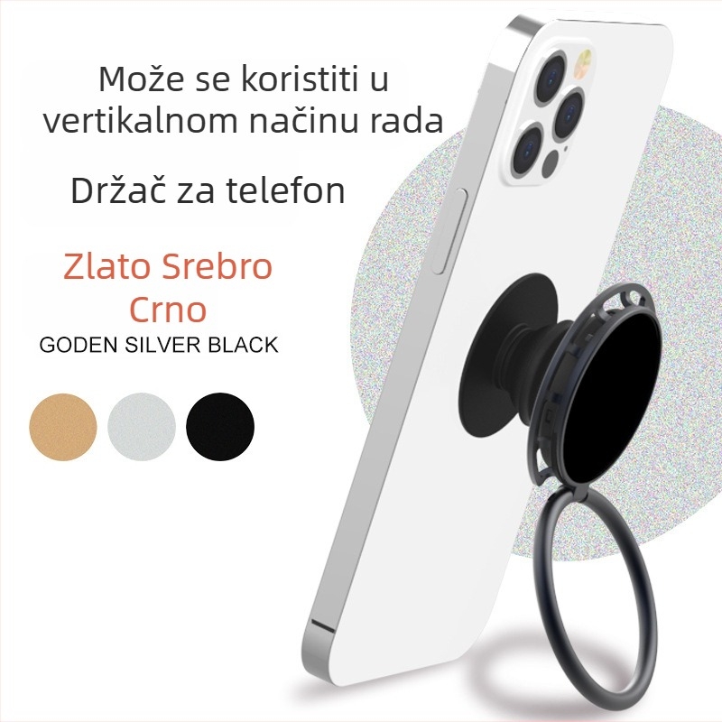 Držač za telefon s prstenastim držačem i mehanizamom zračnog jastuka, teleskopski sklopivi stolni stalak za uspravni zaslon, cinkova legura