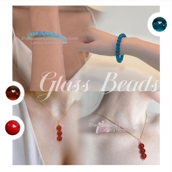 DIY dodaci za nakit Set staklenih perli Premaz glazura Jednostavan uzorak Prirodni stil Jesen 2023