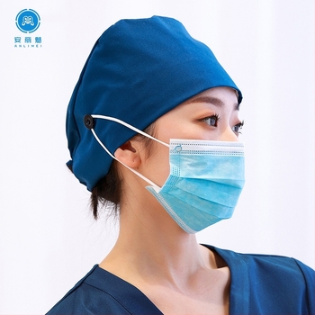 Kirurška kapa unisex pamuk, monokrom, kupolasti vrh s rubom