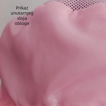 Ženska prozračna pamuk higijenska kapa za prehrambenu radionicu, s izšivenim logom, korejski stil, plosati vrh, kratka kruna