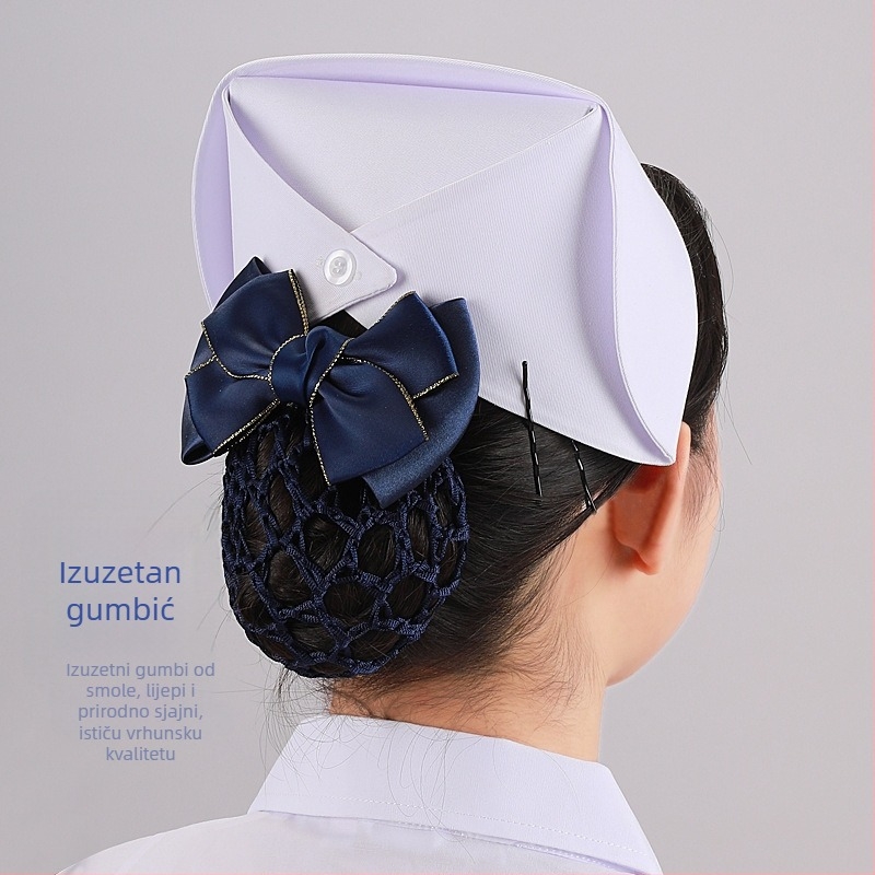 Kapa medicinske sestre - poliester; monohromatski uzorak; jednostavna tkanina; mat završna obrada; za sva godišnja doba