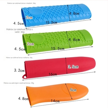 Silikonski set drški za lonce s modernim uzorom – Bai Hua, 2023, mogućnost prilagodbe