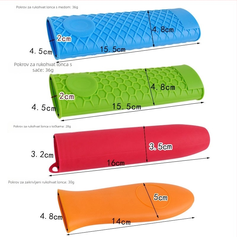 Silikonski set drški za lonce s modernim uzorom – Bai Hua, 2023, mogućnost prilagodbe