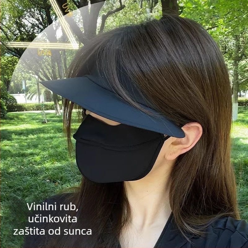 Prozračna lice maska s UV zaštitom, potpuno pokrivanje, najlon tkanina, zaštita od sunca i prašine