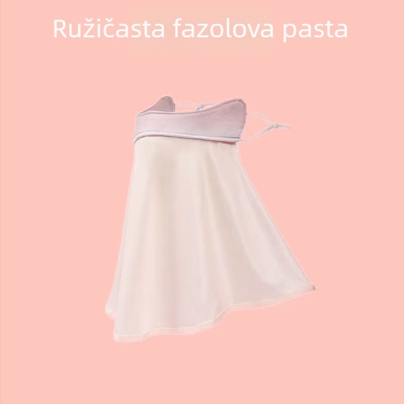 Maska za zaštitu od sunca s dugim licem i zaštitom vrata za vožnju na otvorenom, ice silk tkanina, polyester 81–95%, nylon ≤10%, prozračna, zaštita od sunca, prašina