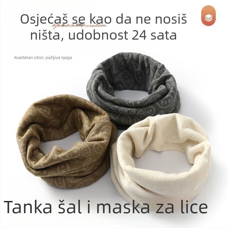 Ljetni tanki pamučni šal za vrat za vožnju biciklom, otporan na vjetar i zaštita od sunca, za muškarce i žene