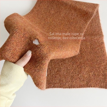 Ženski šal od alpake, warp-knit pletenje, pliš materijal, topao za zimu
