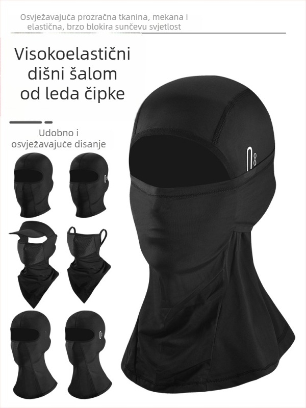 Unisex maska za vožnju biciklom, Ice Silk tkanina