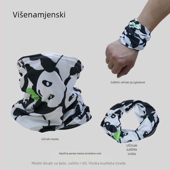 Maska za sunčanje Ice Silk i šal oko cijelog lica — poliestersko vlakno, Pimando