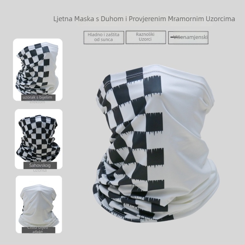Maska za sunčanje Ice Silk i šal oko cijelog lica — poliestersko vlakno, Pimando