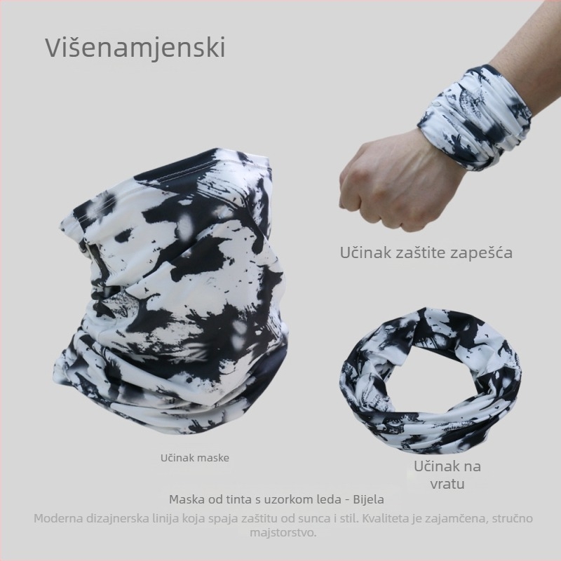 Maska za sunčanje Ice Silk i šal oko cijelog lica — poliestersko vlakno, Pimando