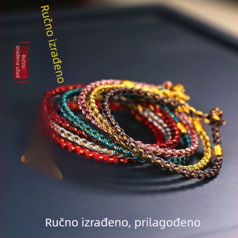 DIY pleteni narukvica od užeta, materijal užet, starinski stil za žene, ručno tkana, marka Huiruo Sunny