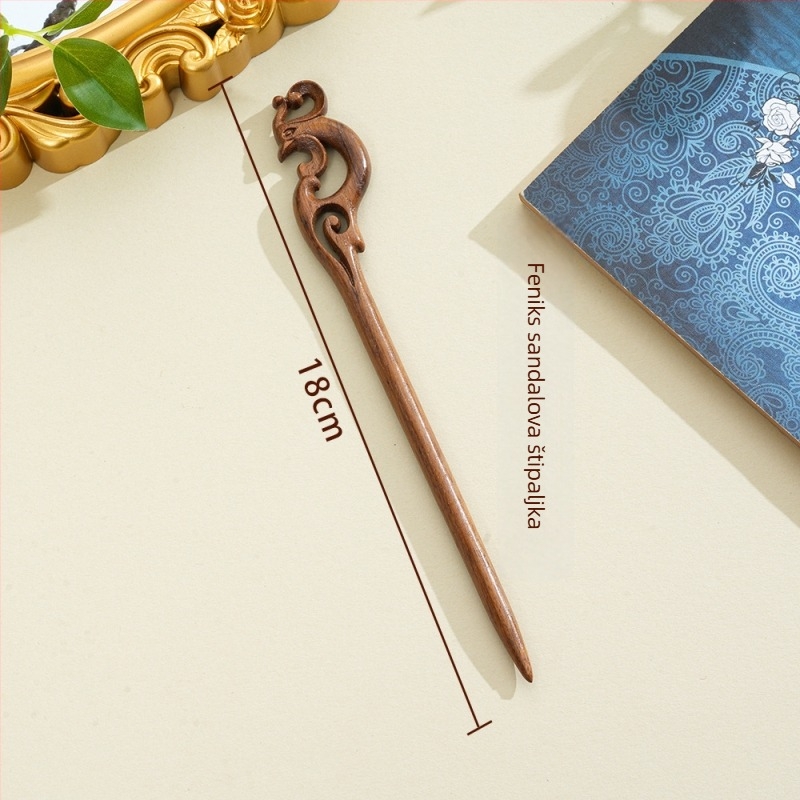 Drvena spona za kosu, drevni kineski stil, dodatak za kosu, podrijetlo: Jinhua Dongyang, jesen 2024