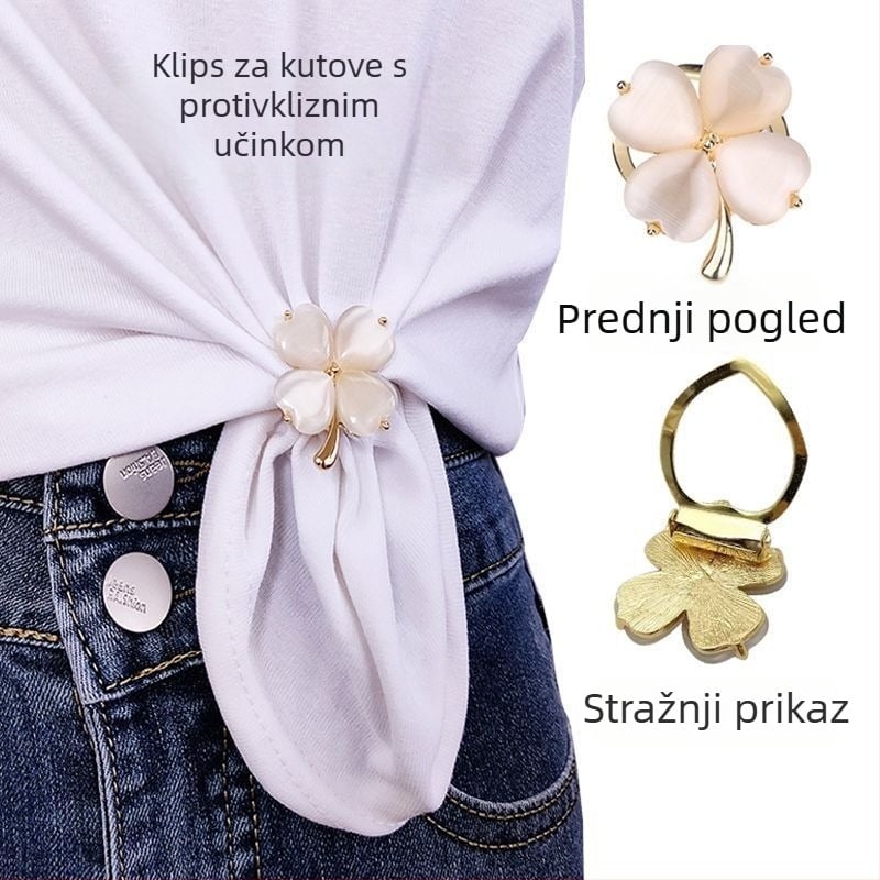 Bakrena broš za šal – minimalistički stil, višefunkcionalna, za svilene šale – proljeće 2025