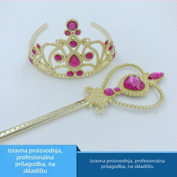 Dječja kruna za glavu, crtić stil, plastika/smola, K9 kristal, prilagodljivo