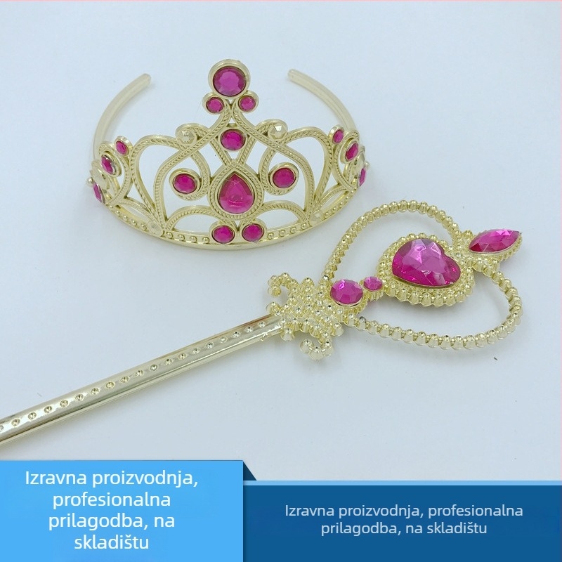 Dječja kruna za glavu, crtić stil, plastika/smola, K9 kristal, prilagodljivo
