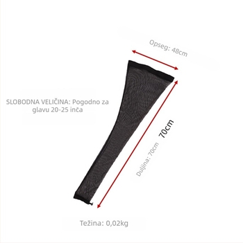 Perika s mrežastim kapom, kukičana mreža, podesiva duga kapa BH-088 za pletene kose