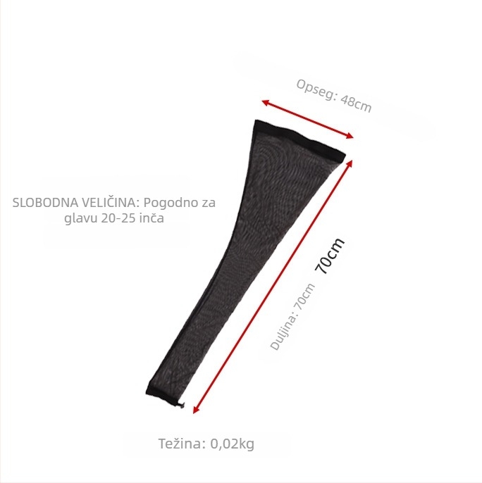 Perika s mrežastim kapom, kukičana mreža, podesiva duga kapa BH-088 za pletene kose