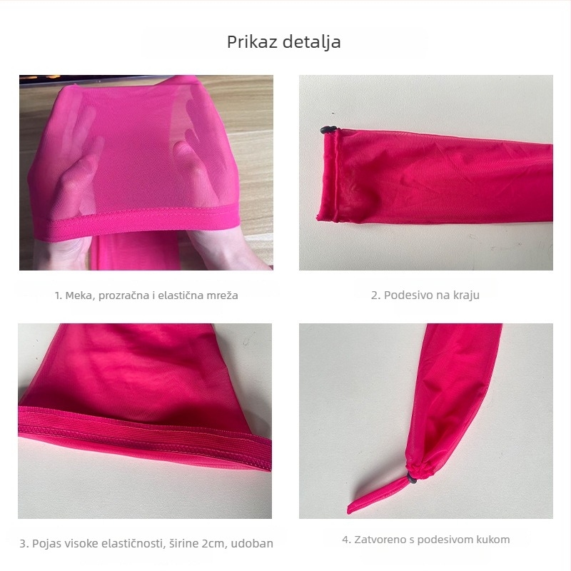 Perika s mrežastim kapom, kukičana mreža, podesiva duga kapa BH-088 za pletene kose