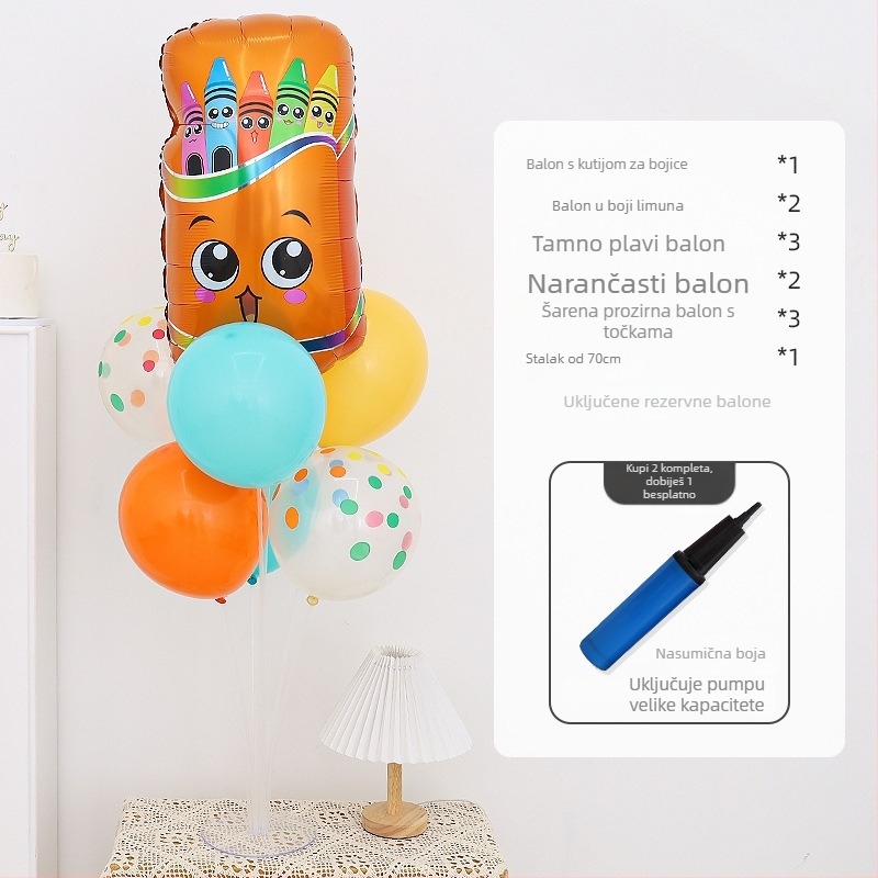 Balon od aluminijske folije za stolnu dekoraciju – za rođendane i dječje događaje; Materijal: aluminijska folija; Tip balona: aluminijski balon; Oblik: plutajući na stolu