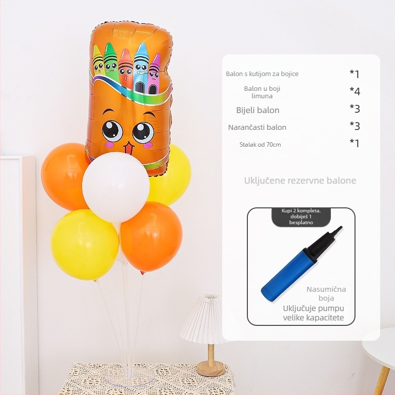 Balon od aluminijske folije za stolnu dekoraciju – za rođendane i dječje događaje; Materijal: aluminijska folija; Tip balona: aluminijski balon; Oblik: plutajući na stolu