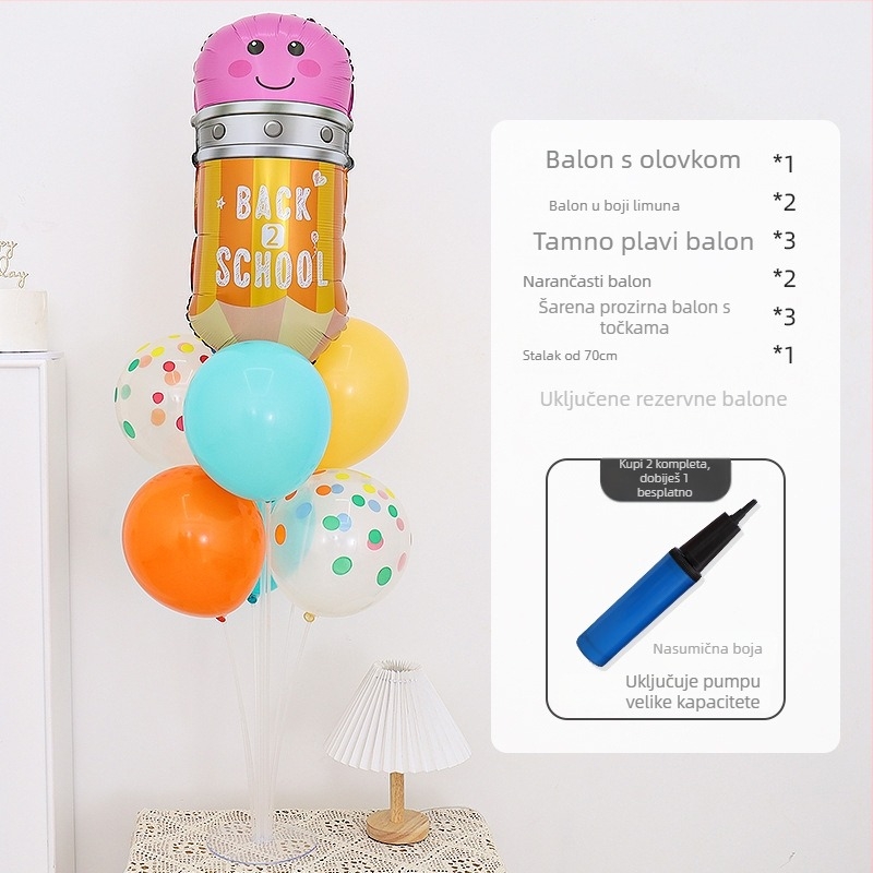 Balon od aluminijske folije za stolnu dekoraciju – za rođendane i dječje događaje; Materijal: aluminijska folija; Tip balona: aluminijski balon; Oblik: plutajući na stolu